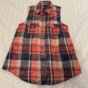 Nollie Women's Checkered Jacket - Coral and Navy